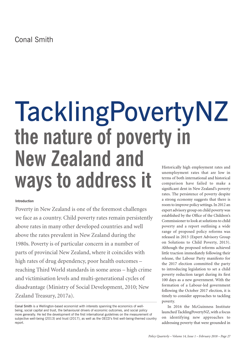 poverty in new zealand essay
