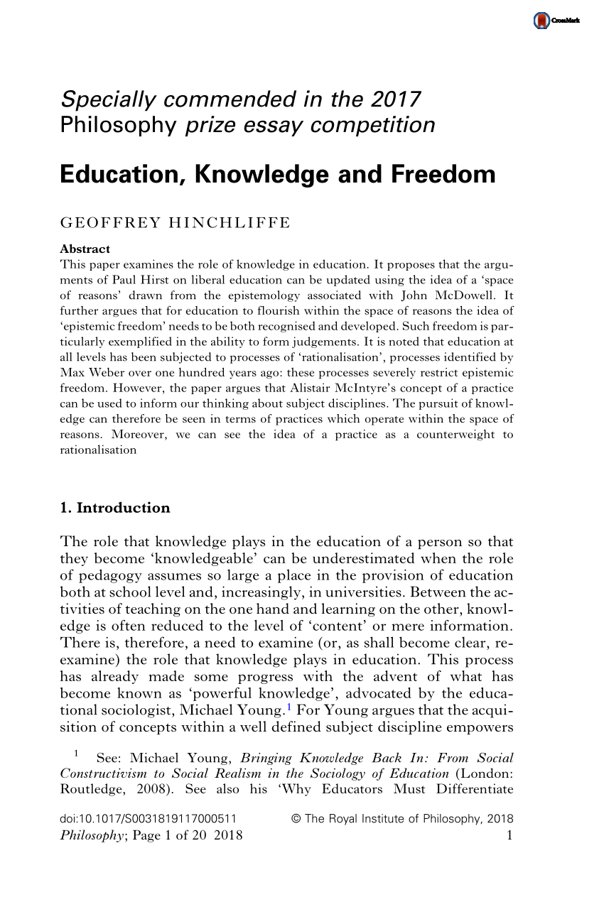 concept of freedom essay