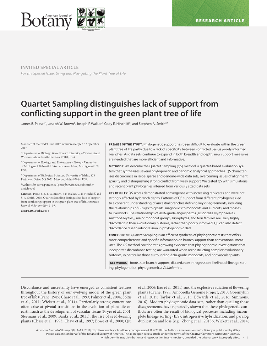 Pdf Quartet Sampling Distinguishes Lack Of Support From