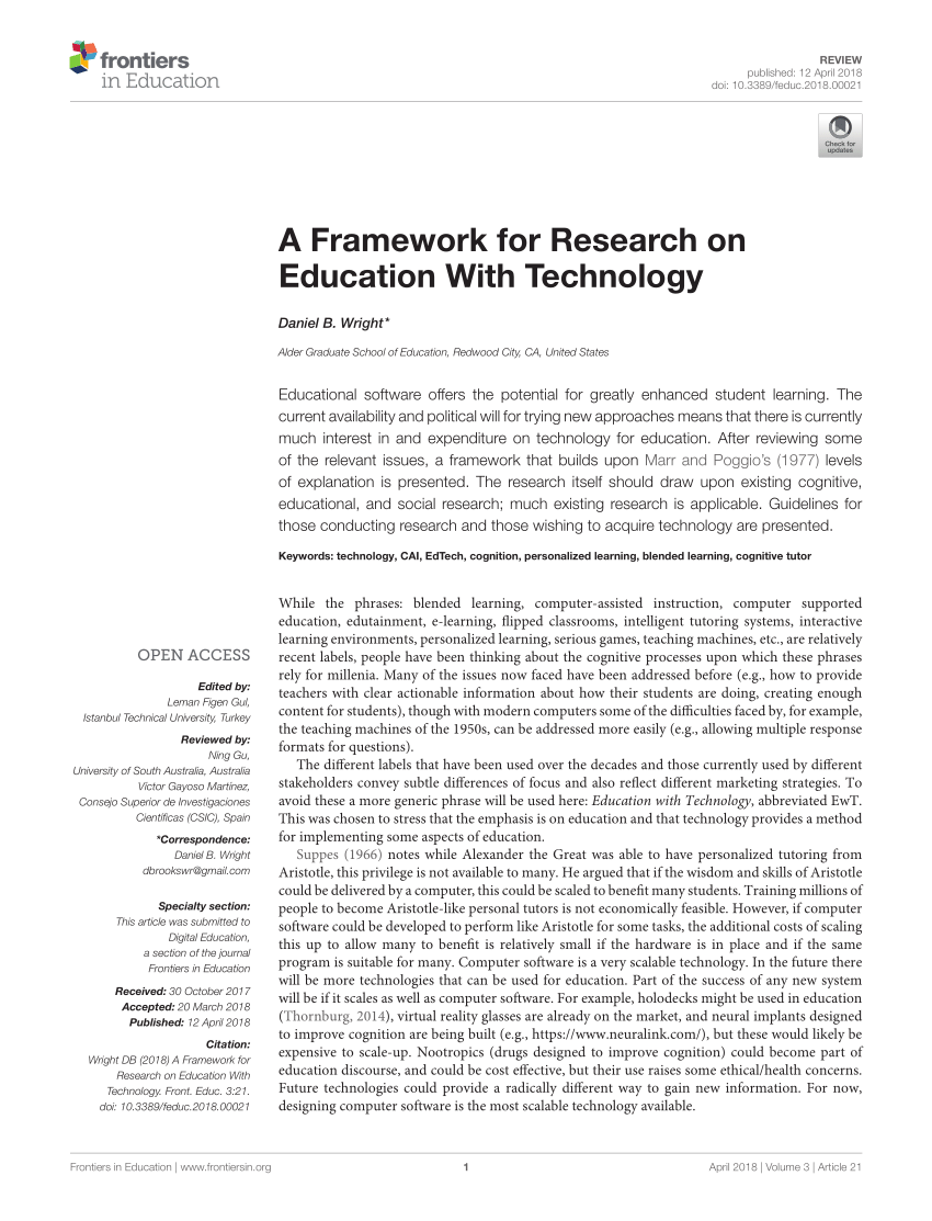 impact of modern technology in education research paper