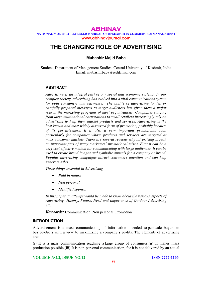 research on advertising pdf