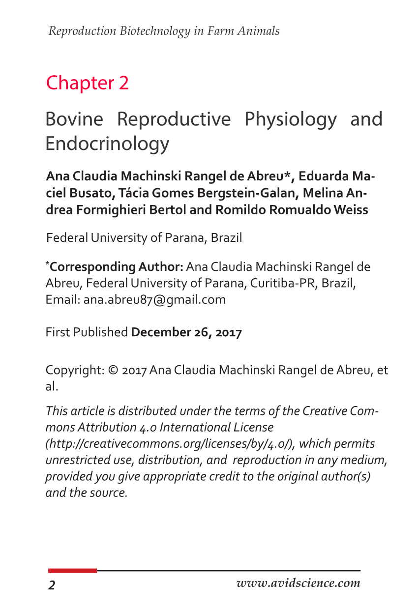 PDF) Chapter 2 - Bovine Reproductive Physiology and Endocrinology