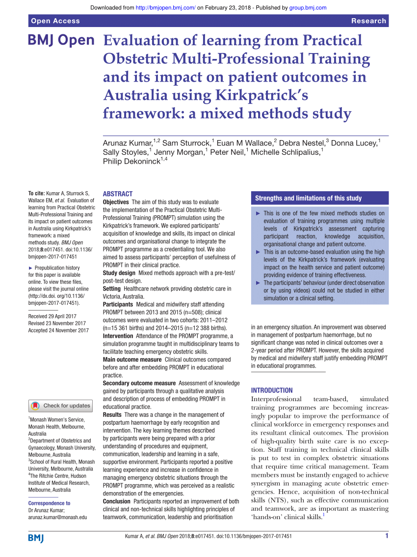 https://i1.rgstatic.net/publication/323290181_Evaluation_of_learning_from_Practical_Obstetric_Multi-Professional_Training_and_its_impact_on_patient_outcomes_in_Australia_using_Kirkpatrick's_framework_a_mixed_methods_study/links/5a90c60ea6fdccecff01feb4/largepreview.png