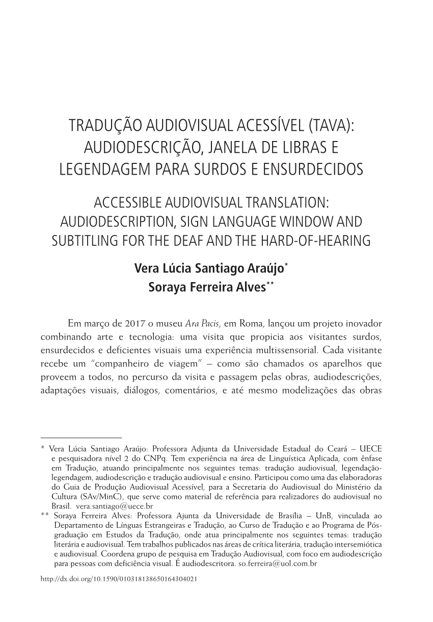 Tradução para Legendagem - Repositório Aberto da Universidade