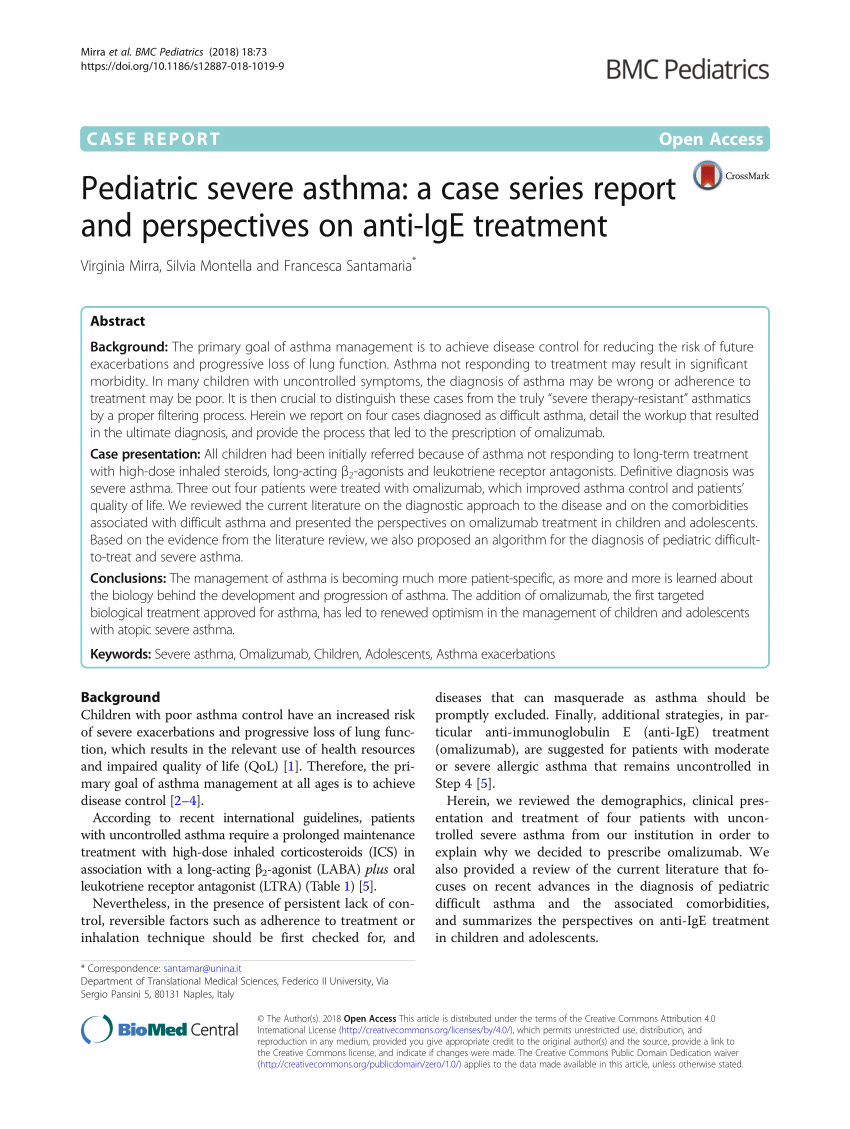 case study of asthma in pediatrics
