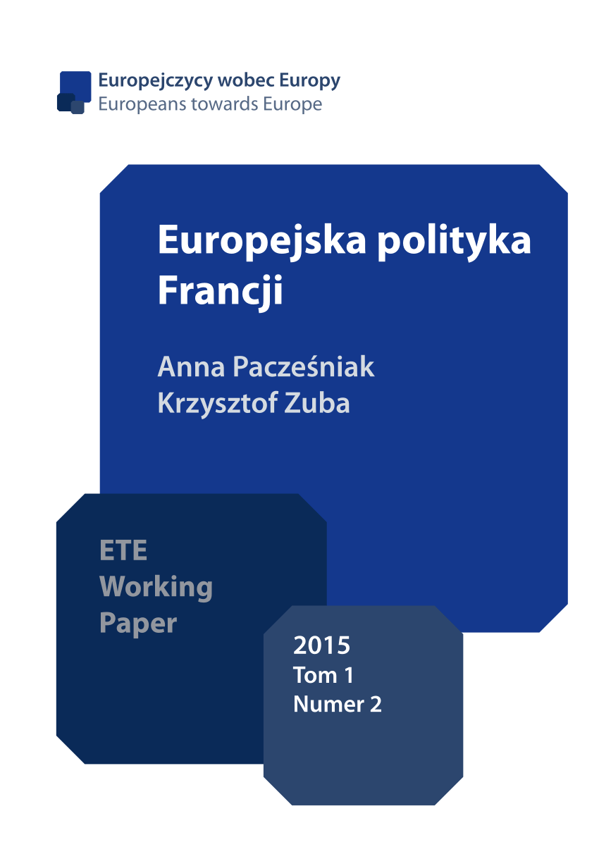 Pdf Europejska Polityka Francji