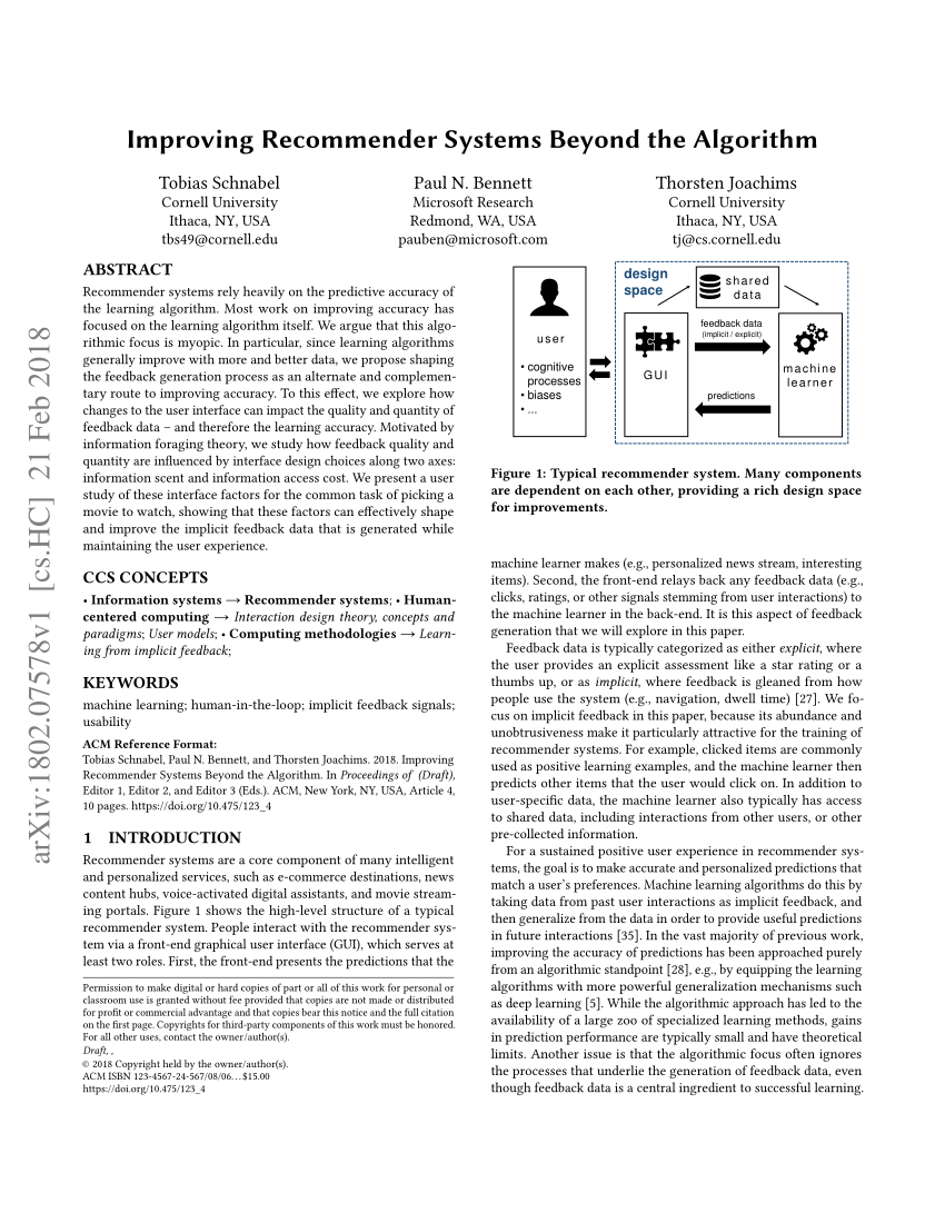 research papers on recommender systems