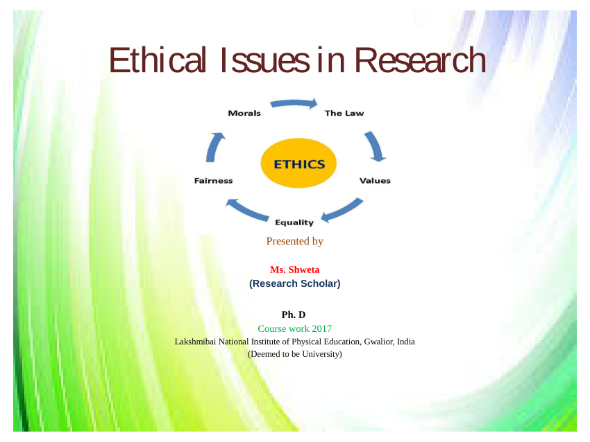 research on ethical standards pdf