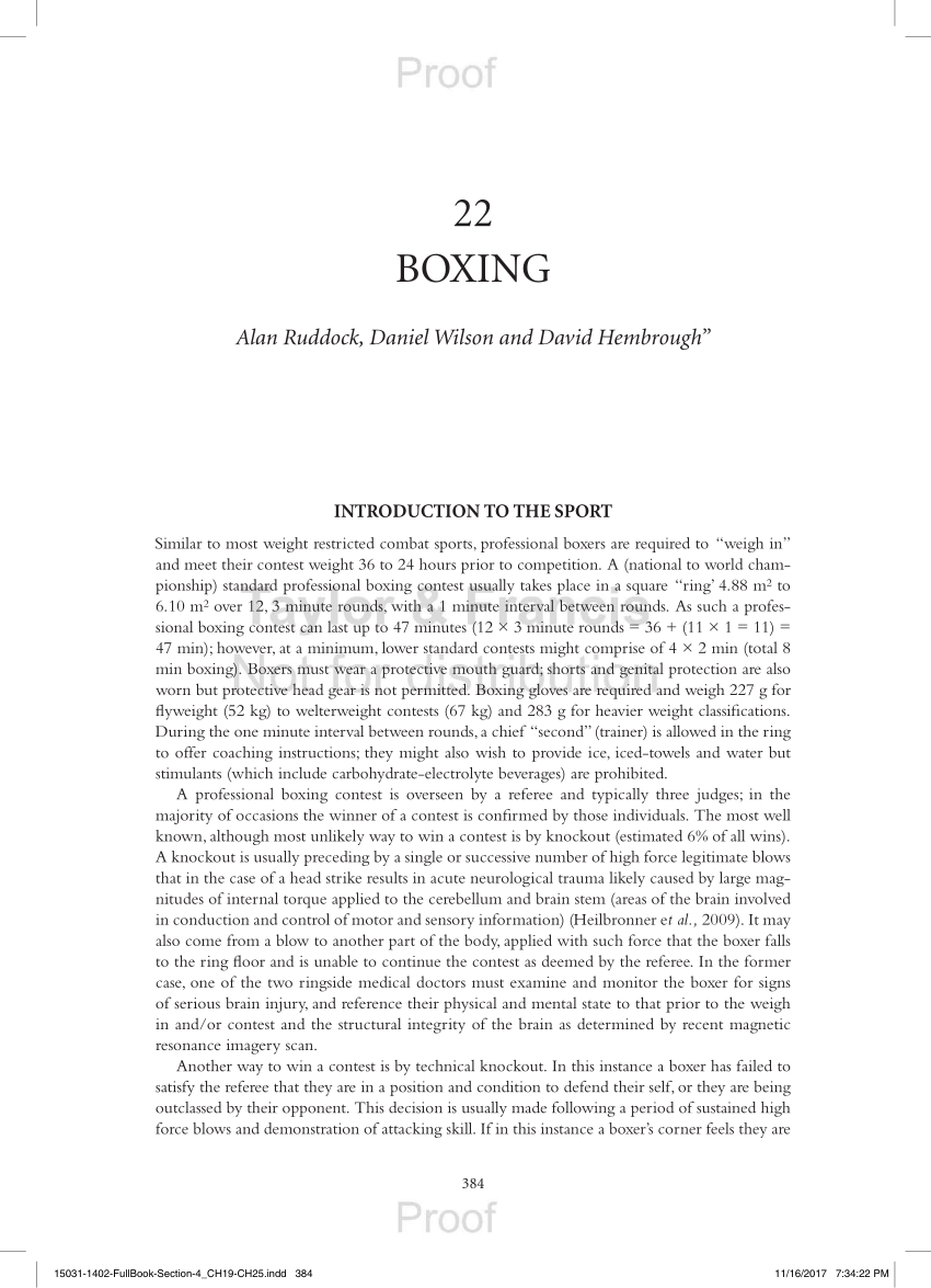 PDF) BOXING Strength and Conditioning for Professional Boxing