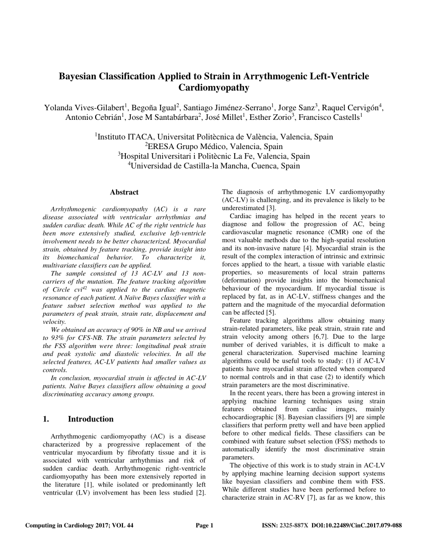 Pdf Bayesian Classification Applied To Strain In - 