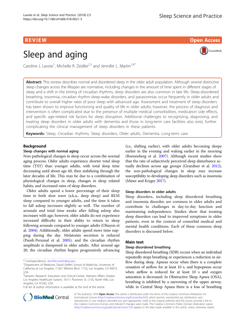 research article about sleep