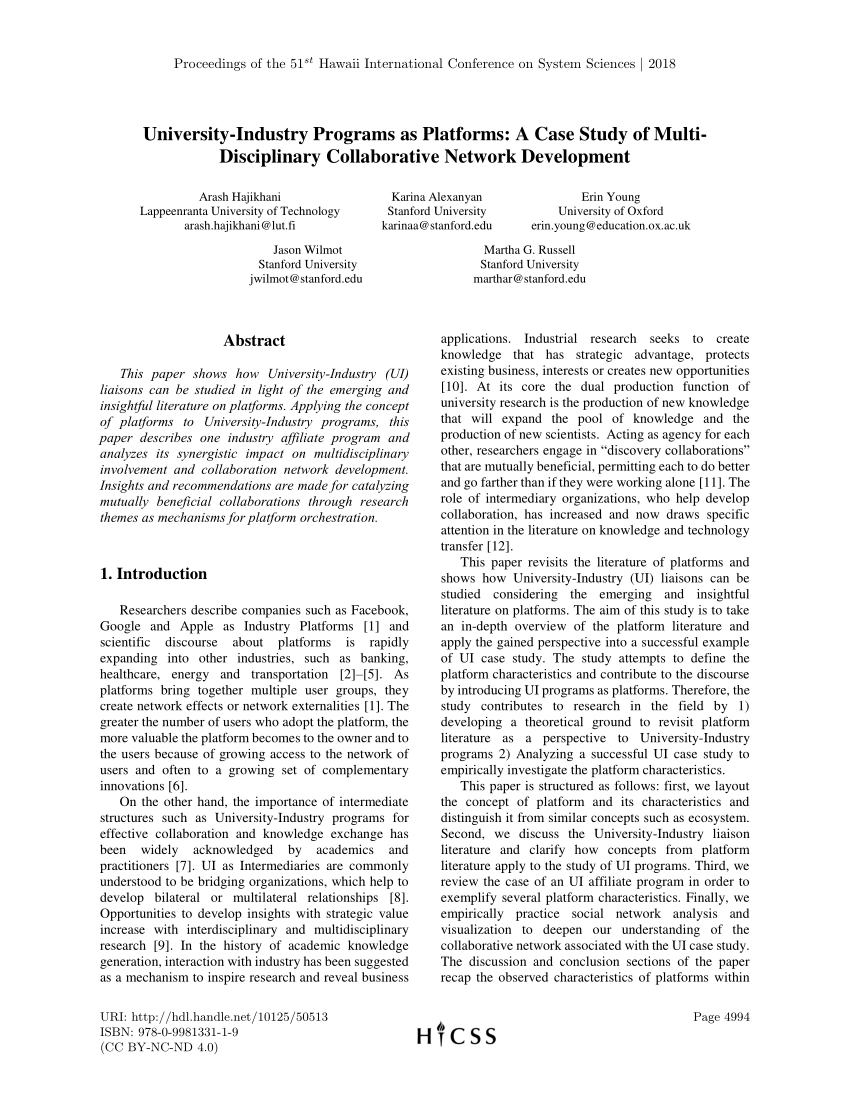 what is multi disciplinary case study