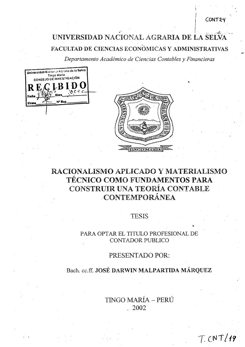 (PDF) Racionalismo aplicado y materialismo técnico como fundamento para ...