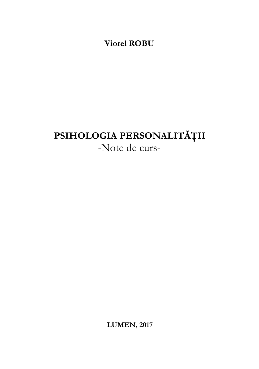 Tipuri de personalitate pdf