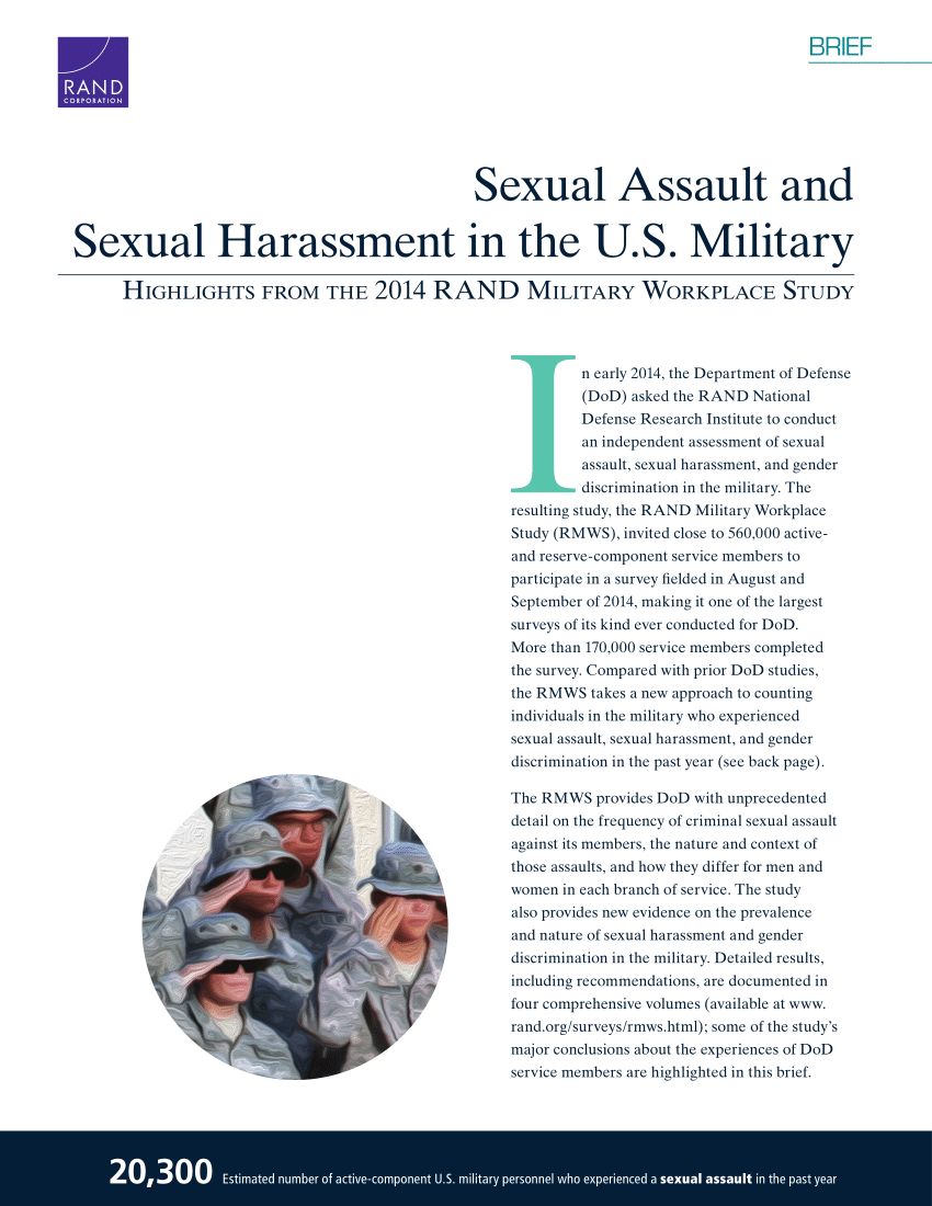 Pdf Sexual Assault And Sexual Harassment In The Us Military