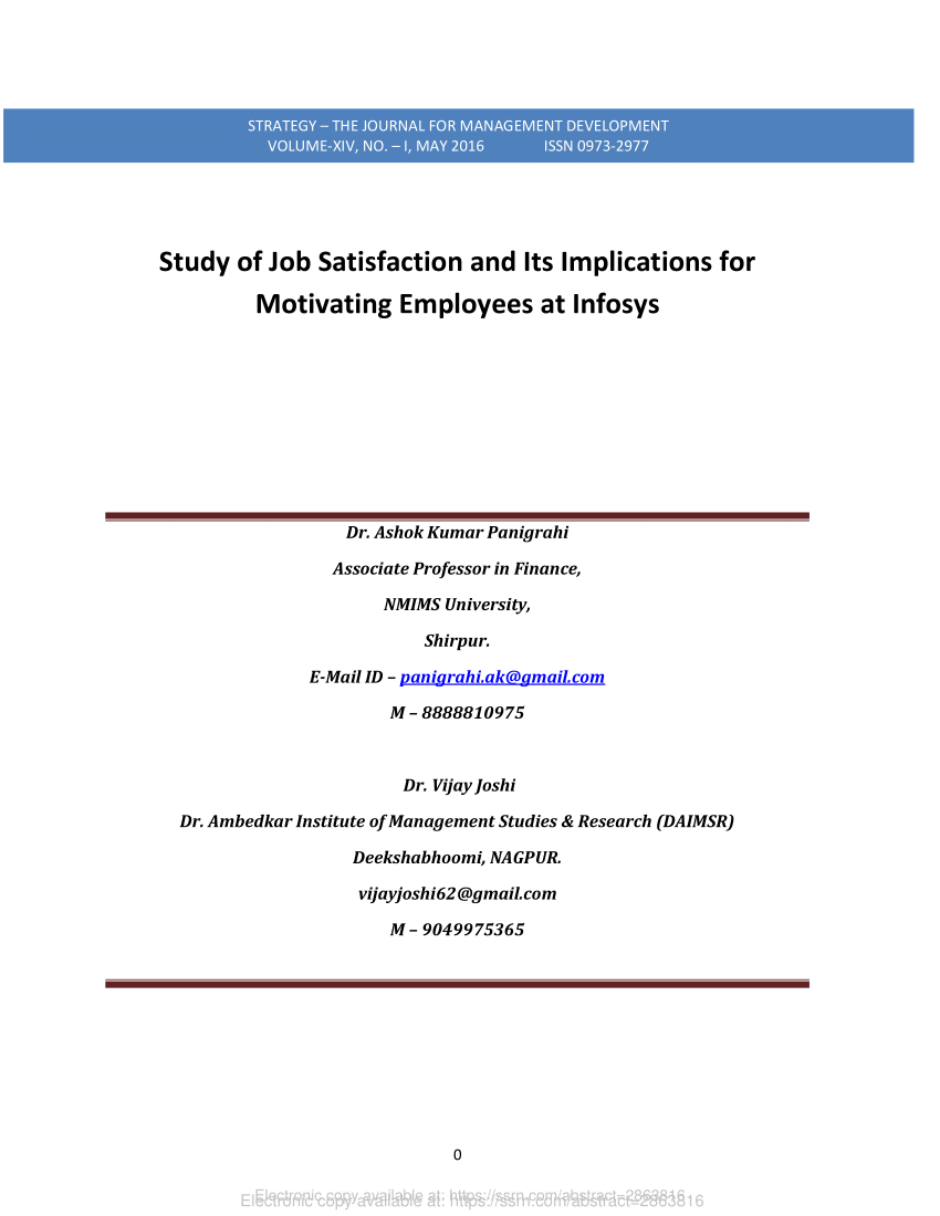 research proposal on motivation and job satisfaction