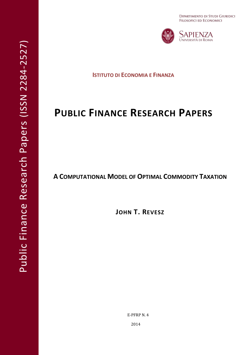 public finance research papers