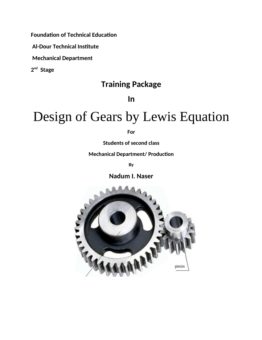 Spur Gear: Gears, PDF, Gear