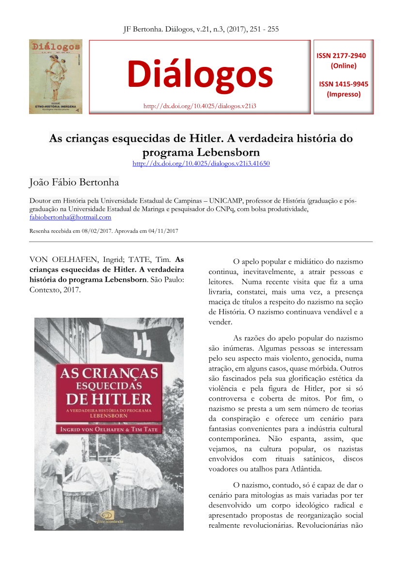 Pdf As Crianças Esquecidas De Hitler A Verdadeira História - 