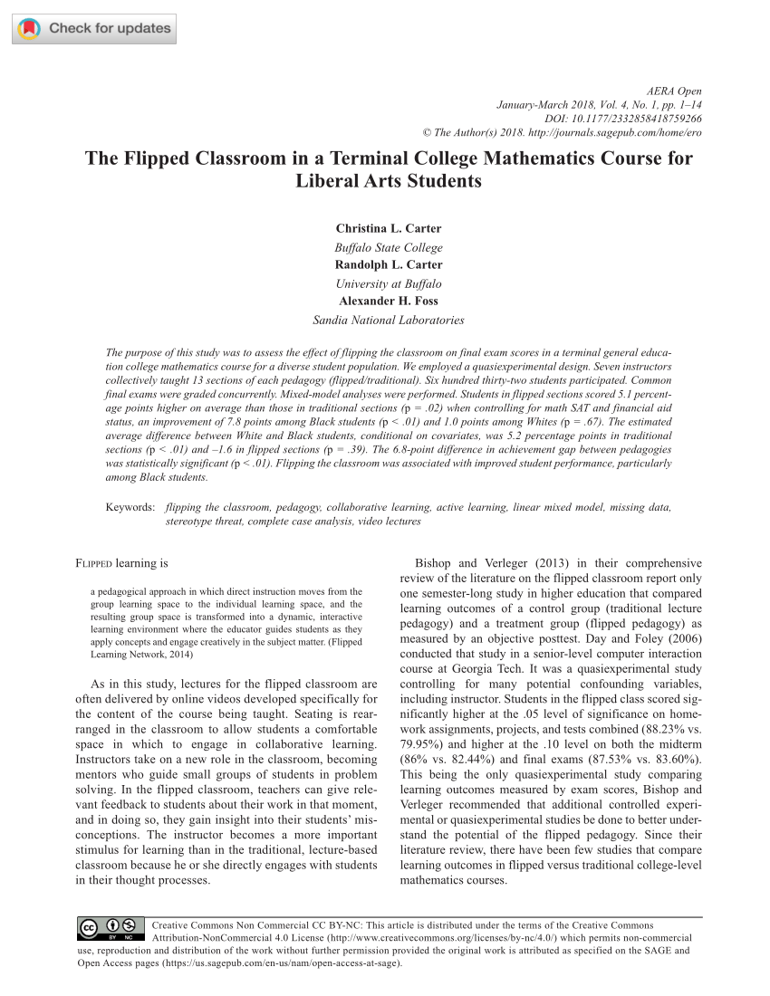 (PDF) The Flipped Classroom in a Terminal College