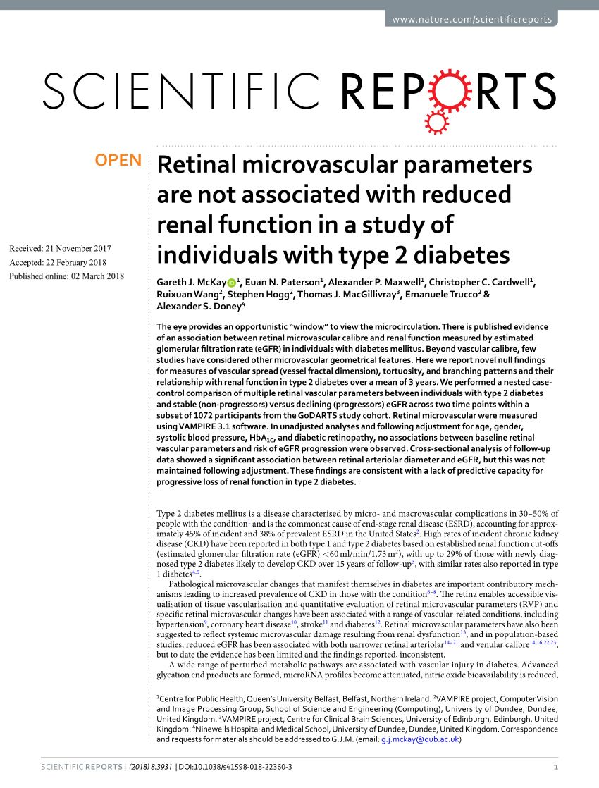 PDF) Retinal microvascular parameters are not associated with ...