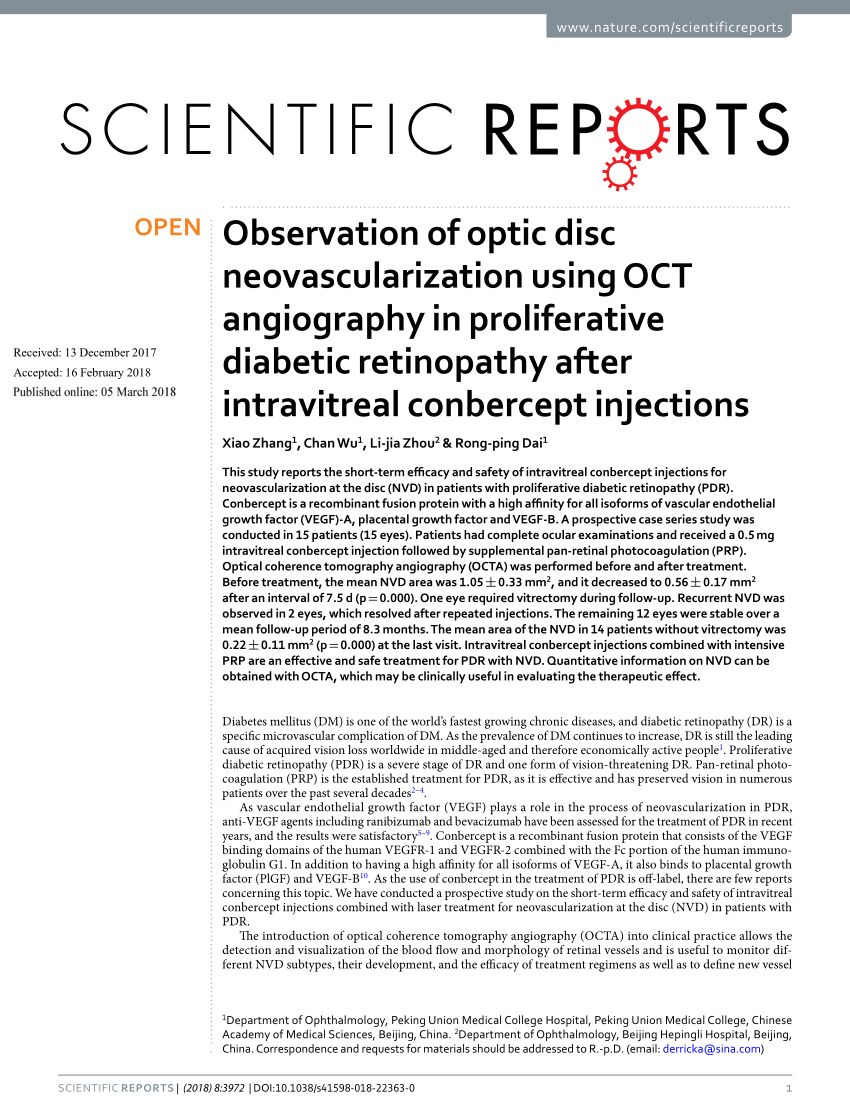 PDF) Observation of optic disc neovascularization using OCT 