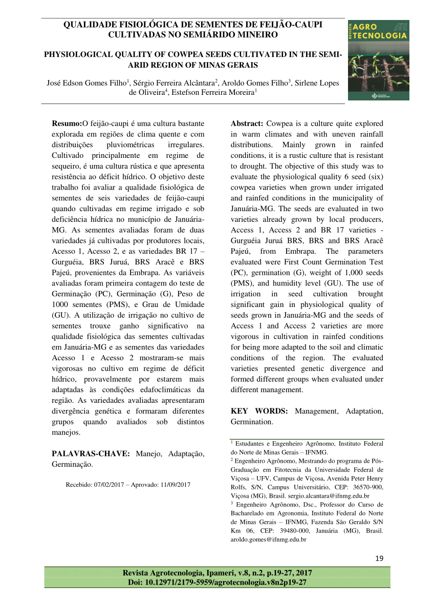 PDF) Condução do teste de condutividade elétrica utilizando partes de  sementes de feijão