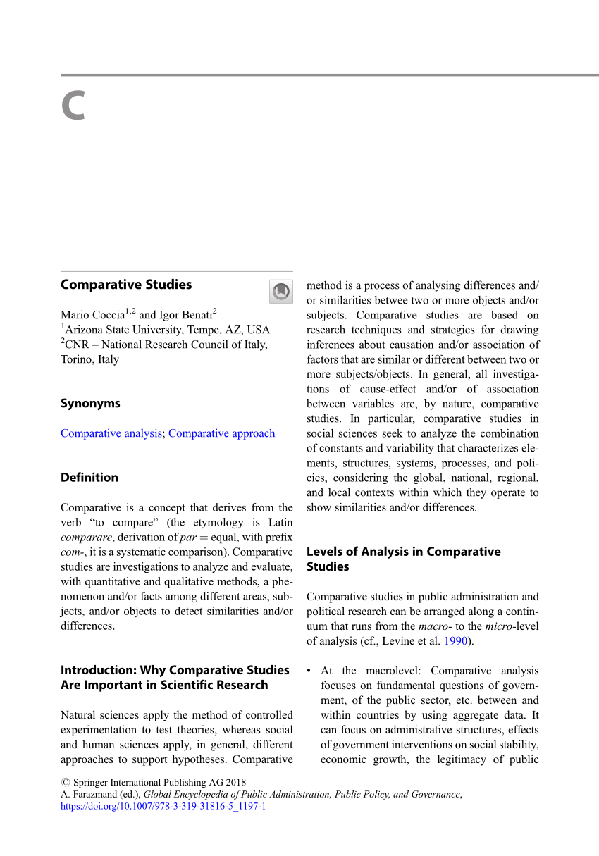comparative analysis research pdf