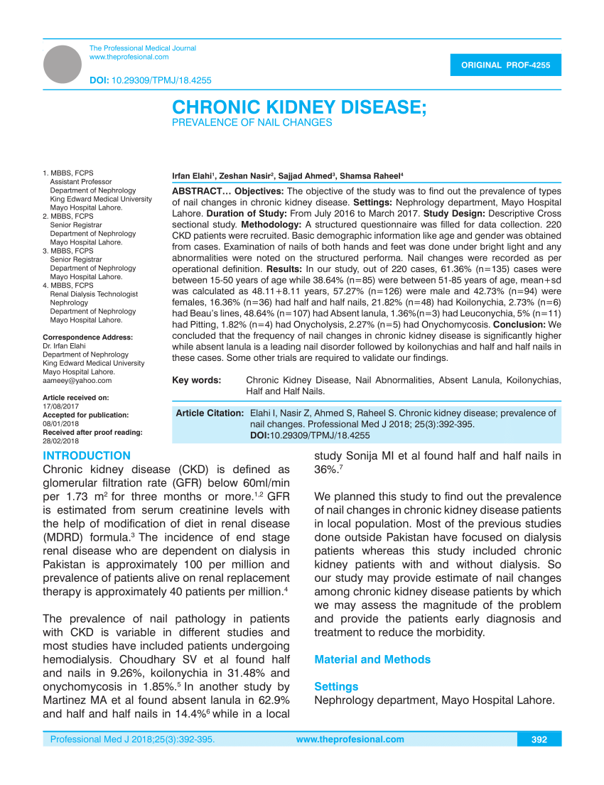 research studies related to chronic kidney disease