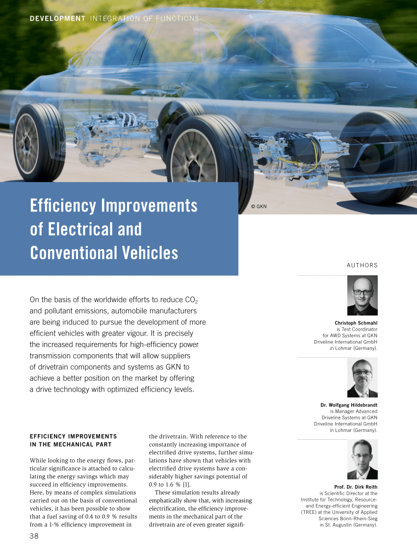 (PDF) Efficiency Improvements of Electrical and Conventional Vehicles