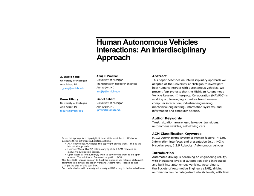 research papers on autonomous vehicles