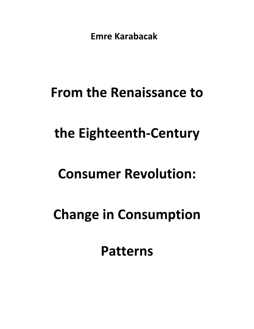 consumer revolution 18th century