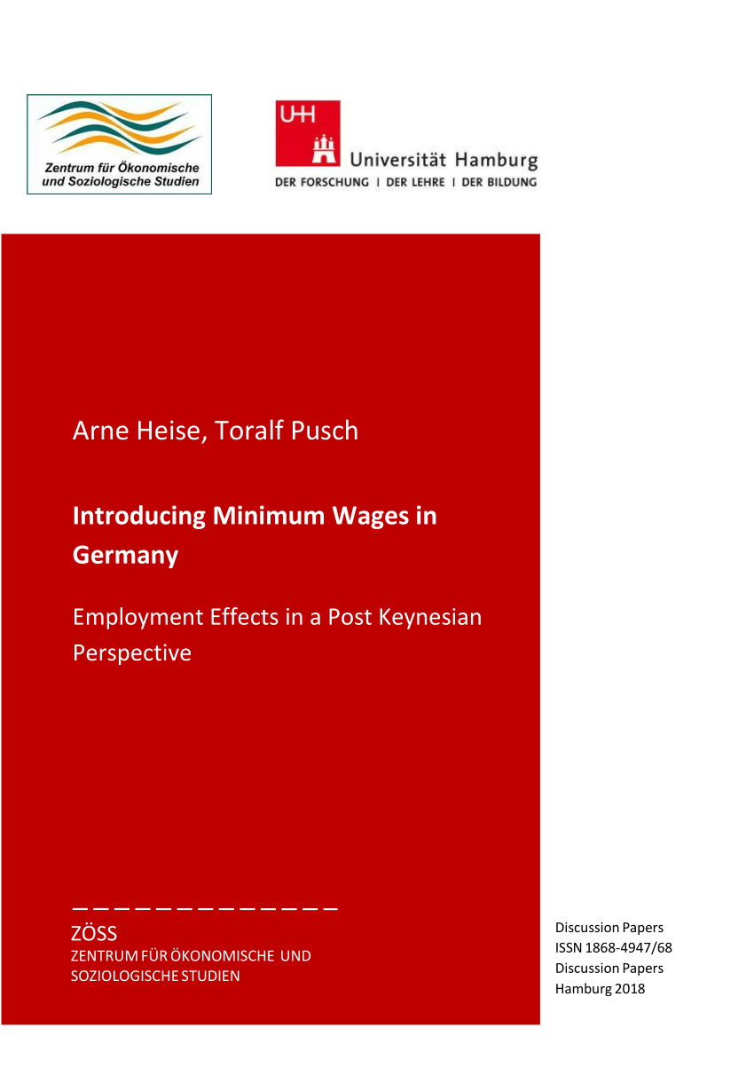 (PDF) Introducing Minimum Wages in Germany Employment Effects in a Post