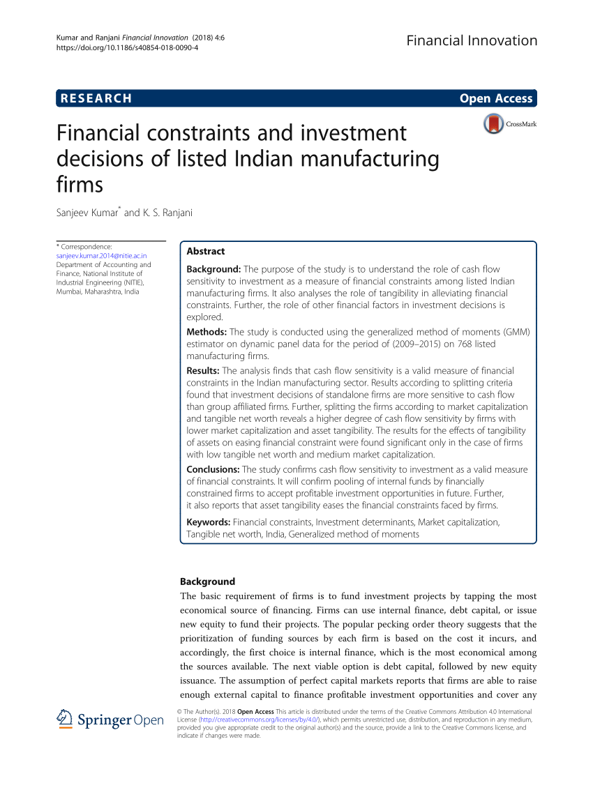 financial investment constraints