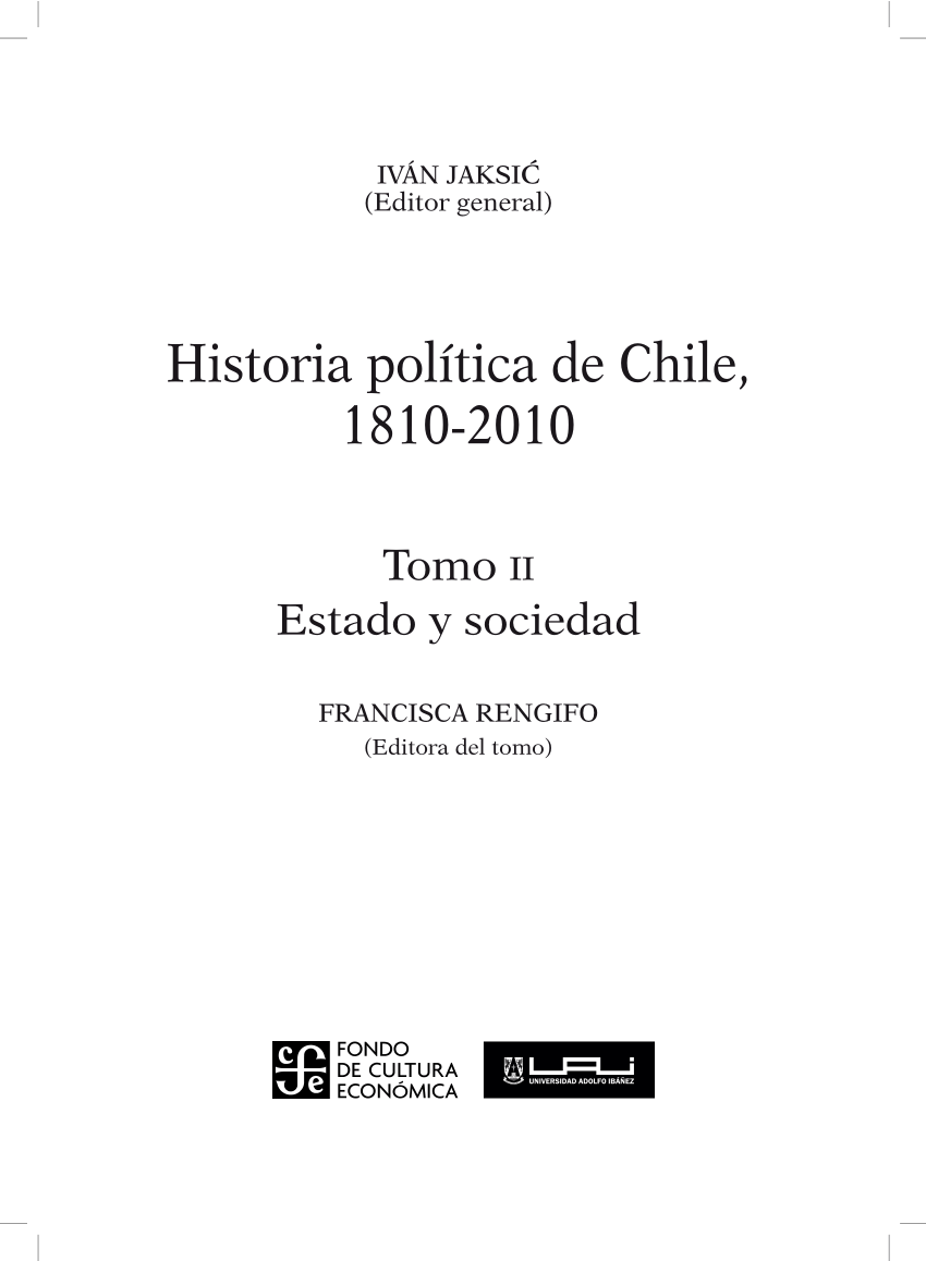 Pdf Estado Y Ordenamiento Territorial En Chile 1810 2016