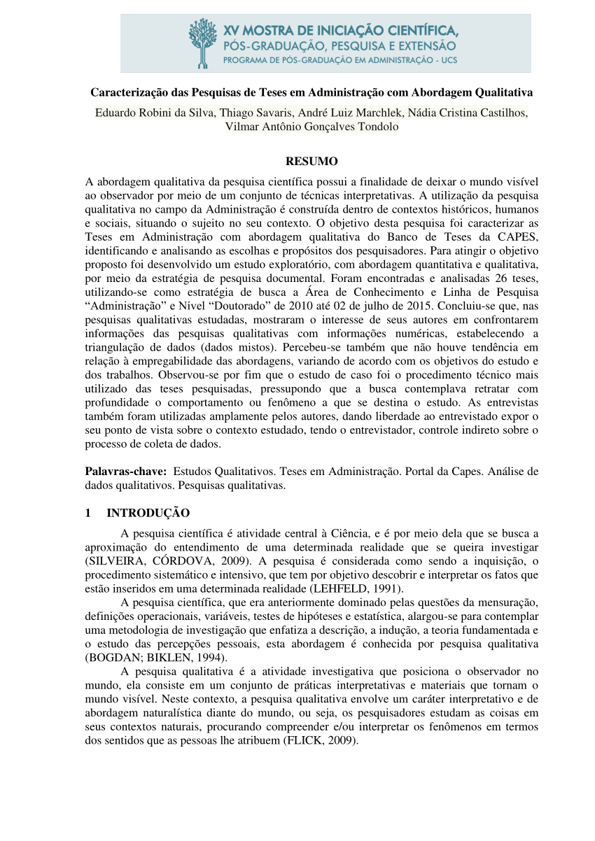 PDF) O Uso da Triangulação em Teses e Dissertações de Programas de  Pós-Graduação em Administração no Brasil