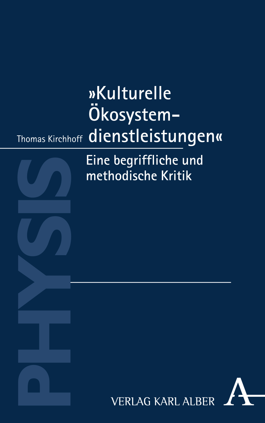 PDF) 'Kulturelle kosystemdienstleistungen'. Eine begriffliche und ...