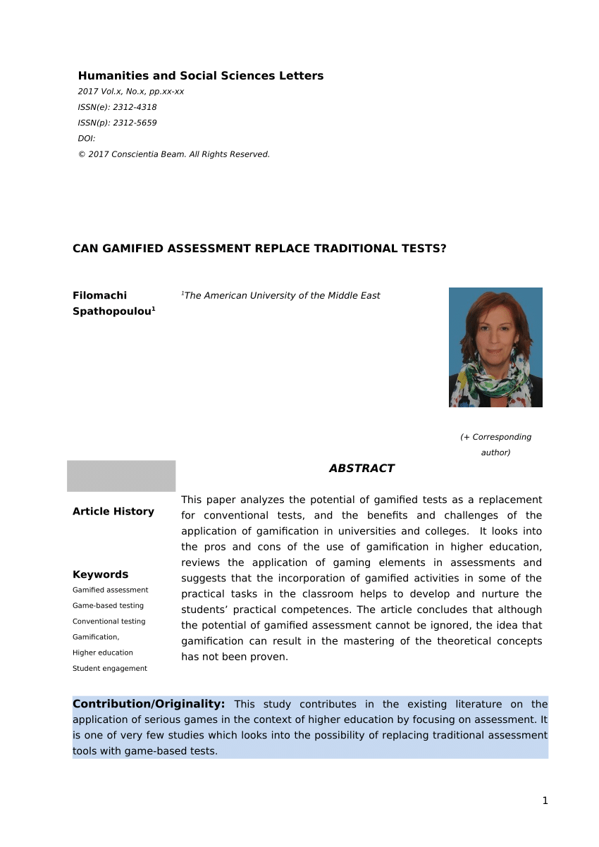Pdf Can Gamified Assessment Replace Traditional Tests