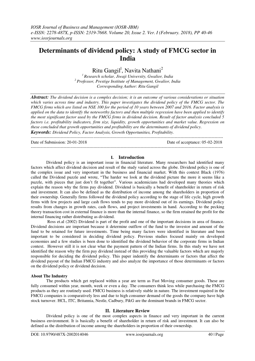 research paper on fmcg sector in india