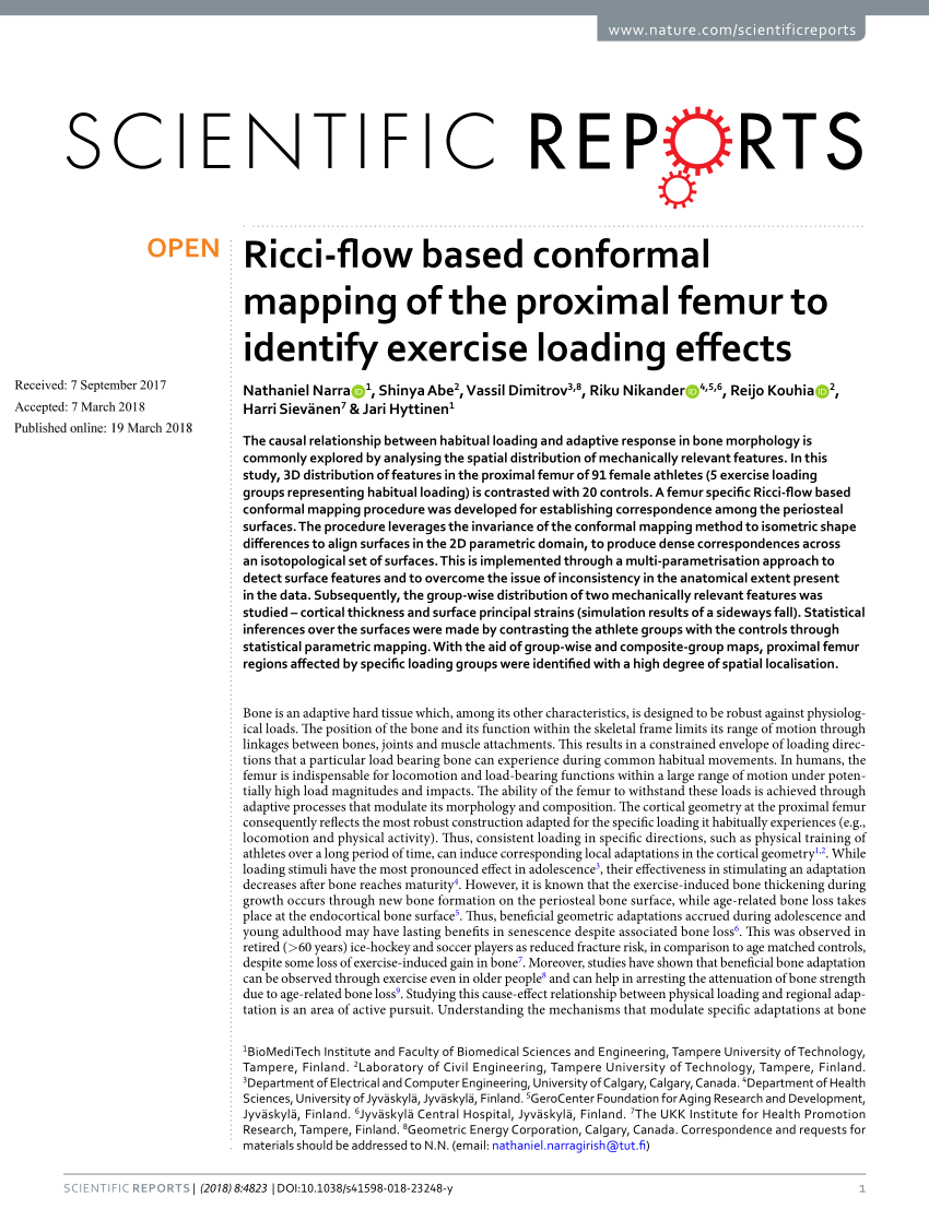 PDF) Ricci-flow based conformal mapping of the proximal femur to