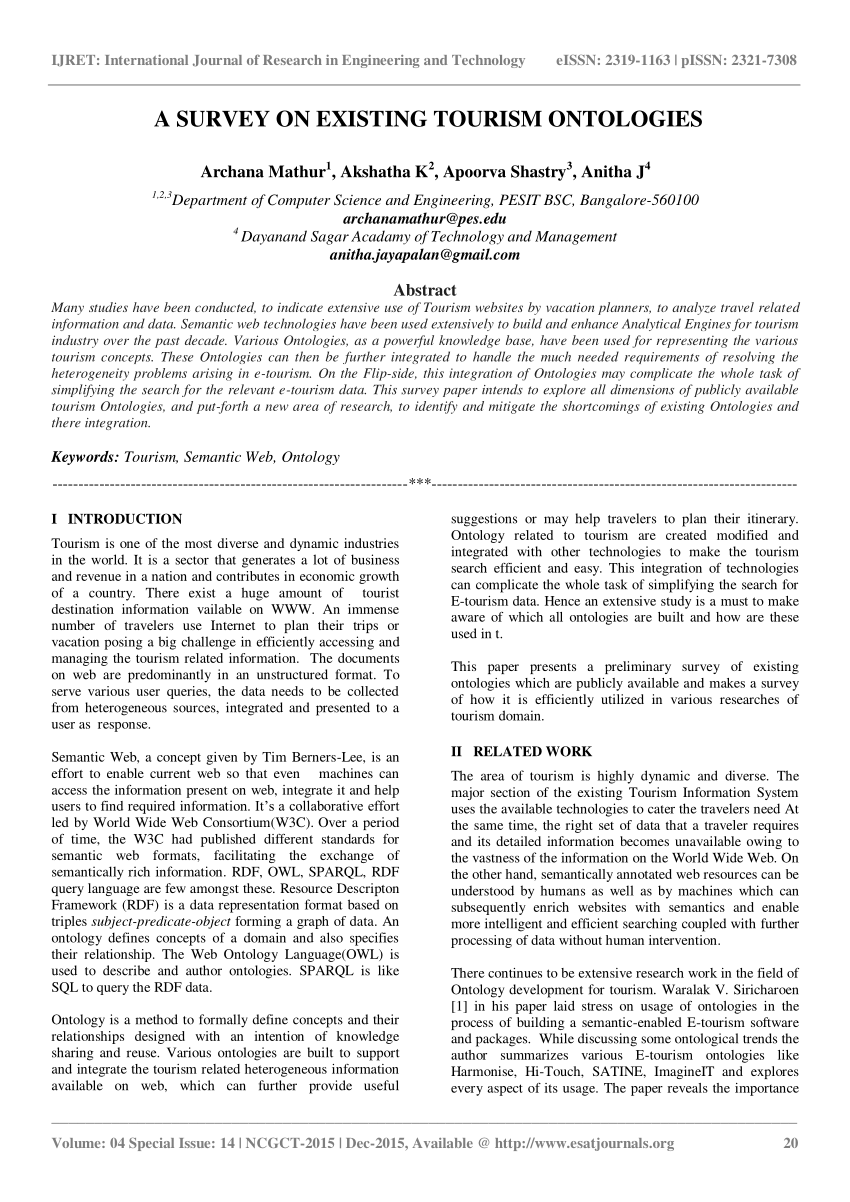 qualitative research in tourism ontologies epistemologies and methodologies