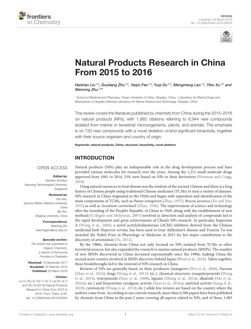 natural products research paper