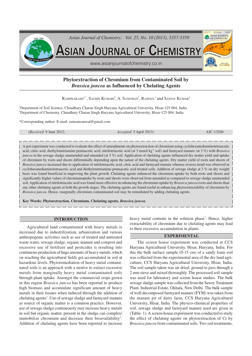 (PDF) Asian journal of chemistry