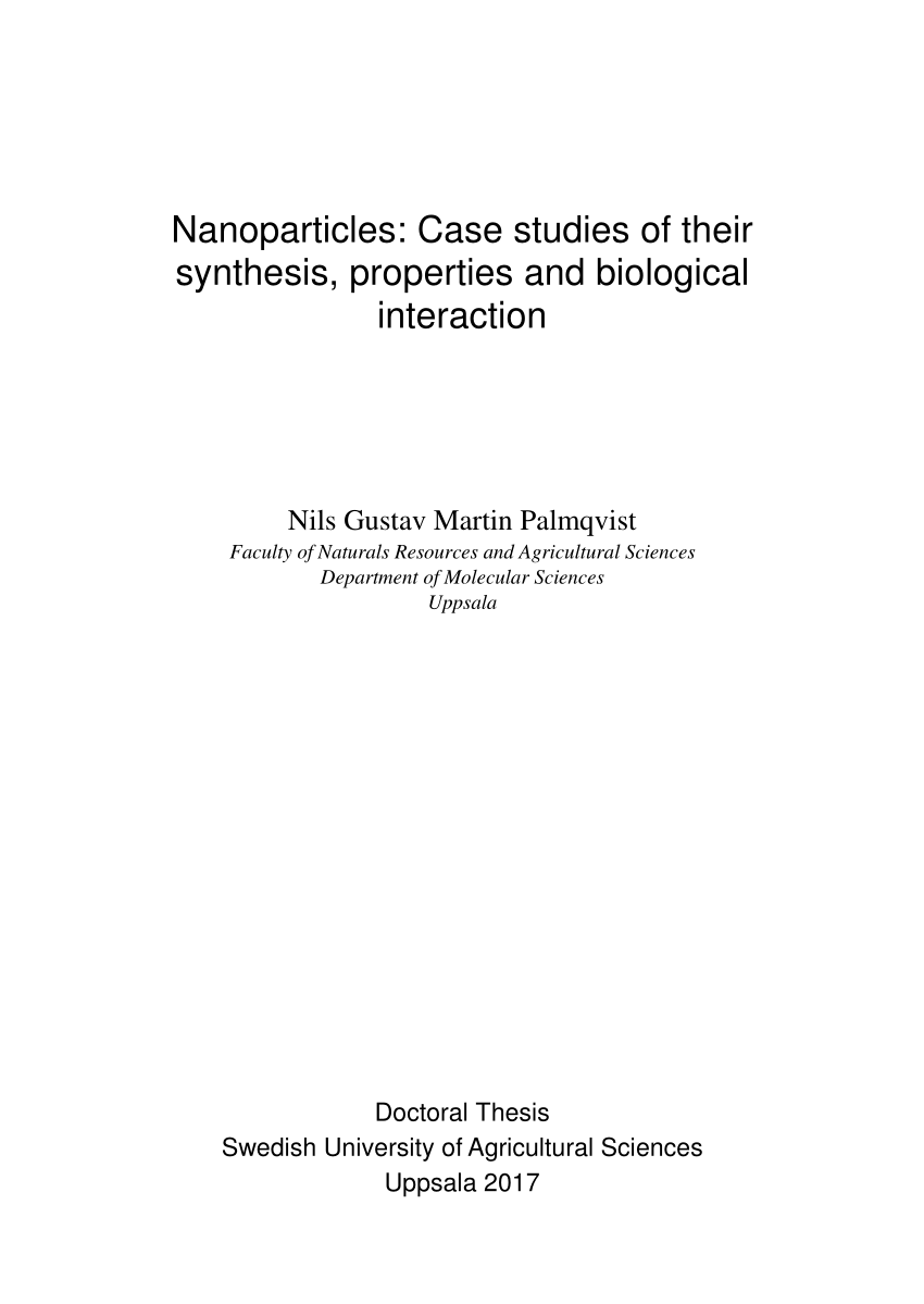 nanoparticles thesis paper