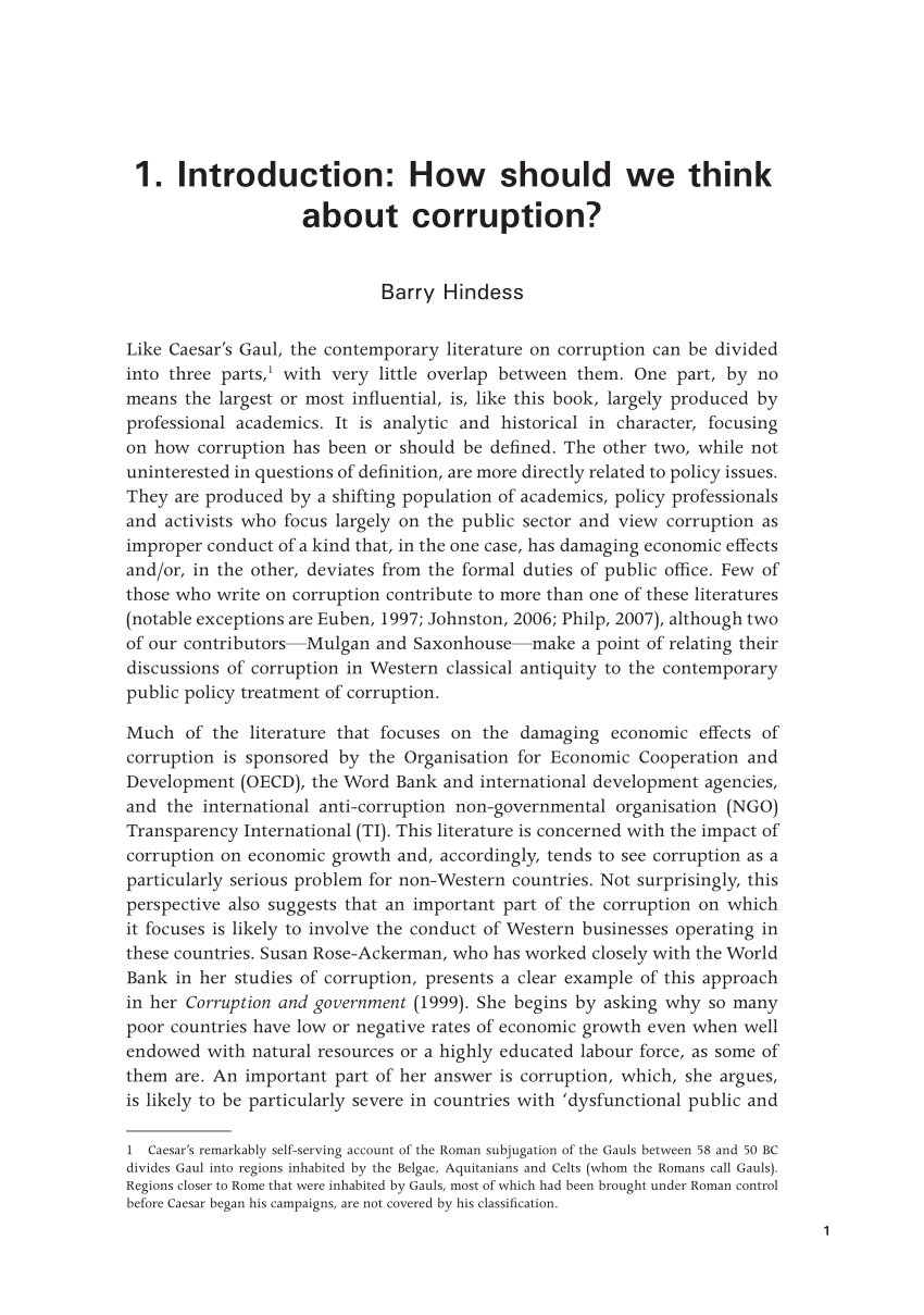 research paper on corruption in politics