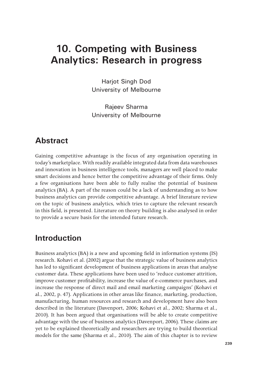 business analytics research papers pdf