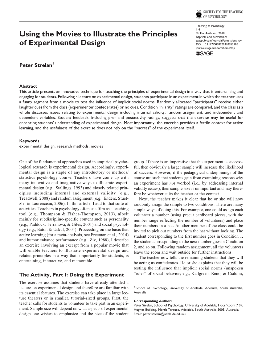 experimental design movies