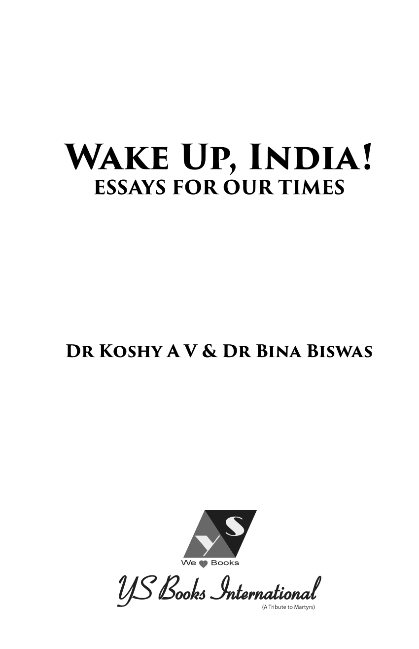 Pdf Wake Up India Essays For Our Times