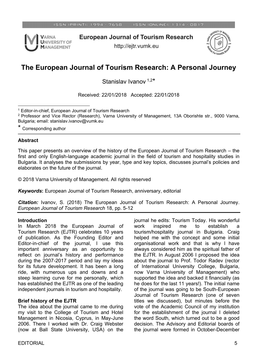 journal of tourism science