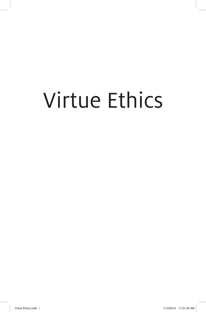 virtue ethics research paper